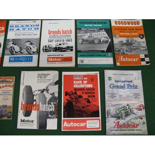 46 - Quantity of 1950's/1960's motor racing programmes from Brands Hatch, Goodwood and Silverstone togeth... 