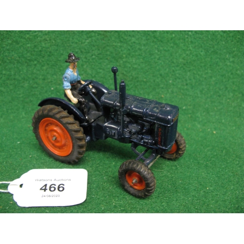 466 - Britains 128F Fordson Major tractor with driver and rubber tyres