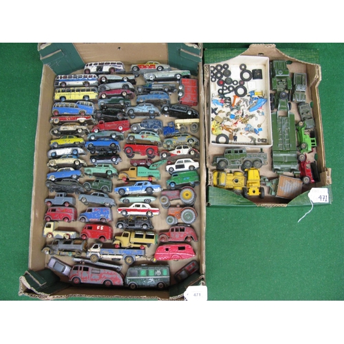 471 - Loft find collection of approx seventy playworn and/or painted Dinky, Corgi and Matchbox model vehic... 