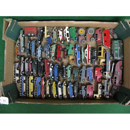 471 - Loft find collection of approx seventy playworn and/or painted Dinky, Corgi and Matchbox model vehic... 