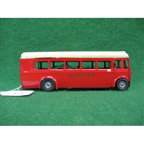 475 - 1940's/1950's Triang Minic tinplate half cab bus with push-n-go mechanism, in London Transport liver... 