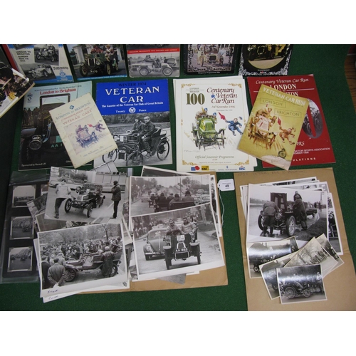 48 - A participant's collection of London-Brighton memorabilia to include: old programmes, black and whit... 