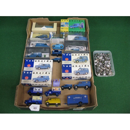 483 - Box of boxed and loose model RAC patrol vehicles made by Corgi, Vanguards, Days Gone, Cararama, Lone... 