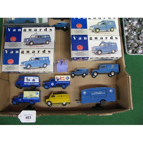 483 - Box of boxed and loose model RAC patrol vehicles made by Corgi, Vanguards, Days Gone, Cararama, Lone... 