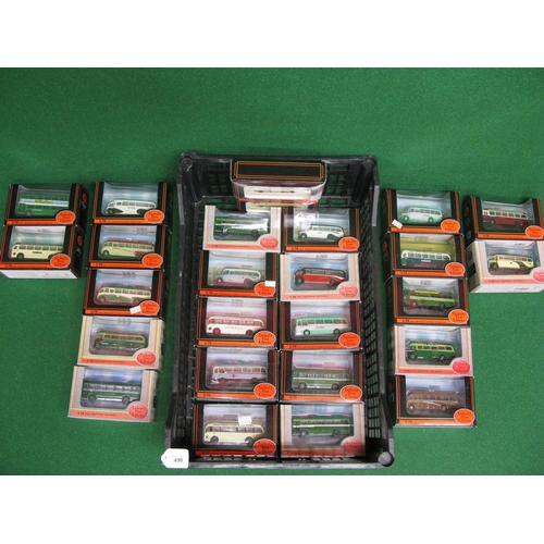 490 - Twenty four boxed EFE 1:76 scale diecast models of single deck buses and coaches from many different... 