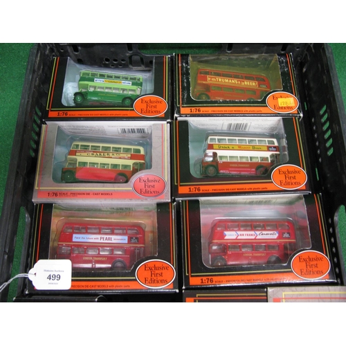 499 - Eleven boxed EFE 1:76 scale diecast models of double deck buses from LT, Brighton & Hove, Green Line... 