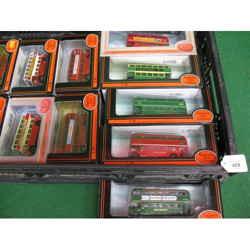 499 - Eleven boxed EFE 1:76 scale diecast models of double deck buses from LT, Brighton & Hove, Green Line... 