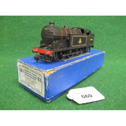 660 - Very rare, last issue, September 1963, Hornby Dublo 3 Rail 3217 0-6-2T No. 69567 in early BR lined m... 