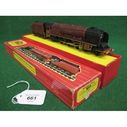 661 - 1960's late issue Hornby Dublo 2 Rail 2226 4-6-2 locomotive and tender No. 46245 City Of London in l... 