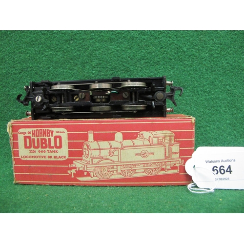 664 - 1950's/1960's Hornby Dublo 2 Rail 2206 R1 0-6-0T No. 31337 in late BR black livery, boxed