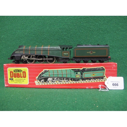 666 - 1959-1964 Hornby Dublo 2 Rail 2211 A4 4-6-2 locomotive and tender No. 50030 Golden Fleece in late BR... 