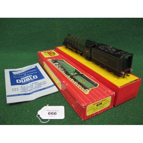 666 - 1959-1964 Hornby Dublo 2 Rail 2211 A4 4-6-2 locomotive and tender No. 50030 Golden Fleece in late BR... 