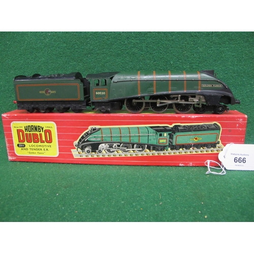 666 - 1959-1964 Hornby Dublo 2 Rail 2211 A4 4-6-2 locomotive and tender No. 50030 Golden Fleece in late BR... 