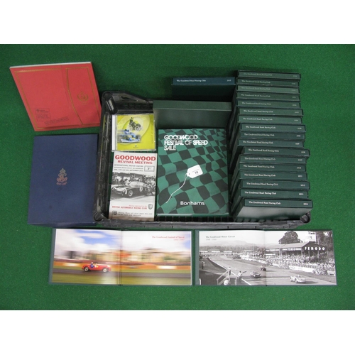 70 - Quantity of modern Goodwood items to include: 1998-2015 Annual Racing Club books, Bonhams Festival O... 