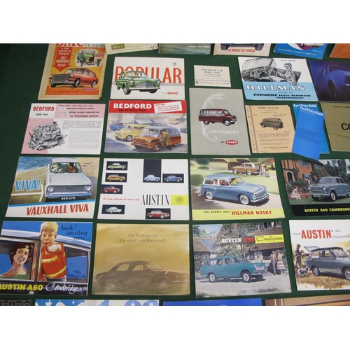 74 - Quantity of 1950's, 1960's and 1970's sales brochures for Austin, Ford, Vauxhall, Jaguar, Hillman, B... 