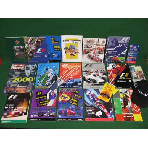 76 - Quantity of 1990's Formula 1 programmes from Silverstone, Nurburgring, Estoril, Monza, Magny-Cours a... 