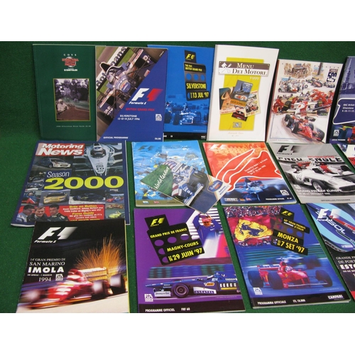 76 - Quantity of 1990's Formula 1 programmes from Silverstone, Nurburgring, Estoril, Monza, Magny-Cours a... 