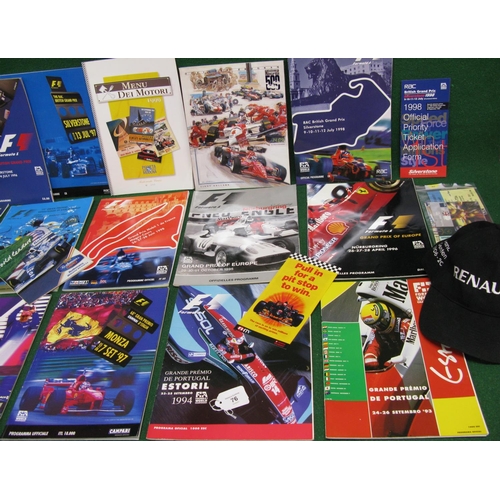 76 - Quantity of 1990's Formula 1 programmes from Silverstone, Nurburgring, Estoril, Monza, Magny-Cours a... 