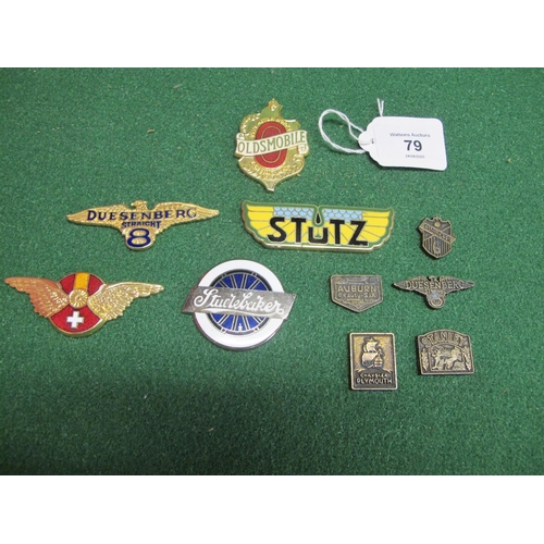 79 - Quantity of rally plaques and manufacturers name plaque miniatures