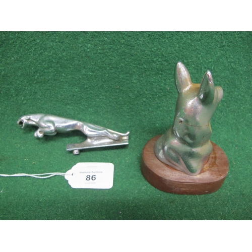 86 - Dogs head (possibly German Shepherd) mascot - 3.75