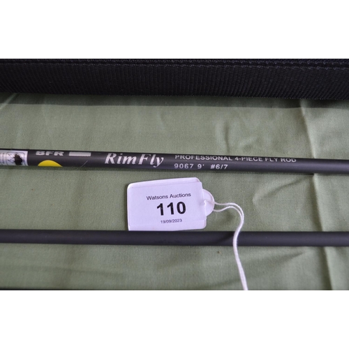 110 - Masterline Shadow SHF153 10.5' -#7/8 three piece fly fishing rod and a Rimfly 9067 four piece 9' #6/... 