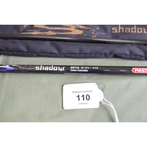 110 - Masterline Shadow SHF153 10.5' -#7/8 three piece fly fishing rod and a Rimfly 9067 four piece 9' #6/... 