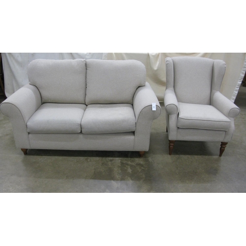 329 - M&S sofa and wing back armchair - sofa - 61