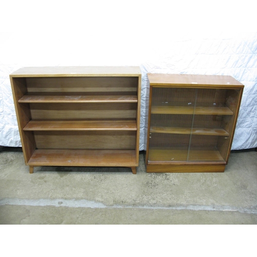 348 - Glazed mid century bookcase - 27.25