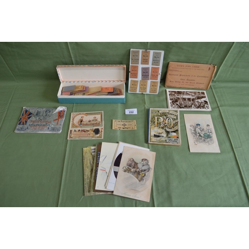 252 - Quantity of postcards, P&O diary and card railway tickets