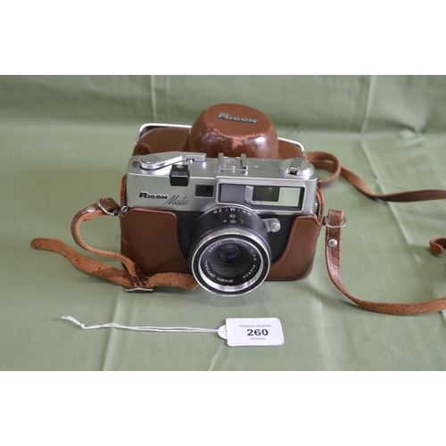 260 - Vintage Ricoh Mate SLR camera with Ricoh F:28 F=4.5cm lens