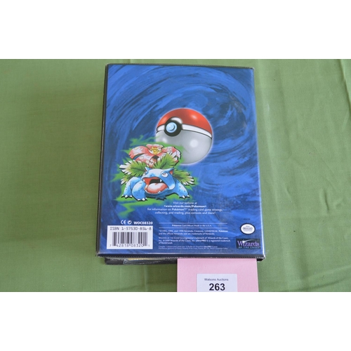 263 - Pokemon trading card game folder containing over 300 trading cards, many in multiples of same cards ... 