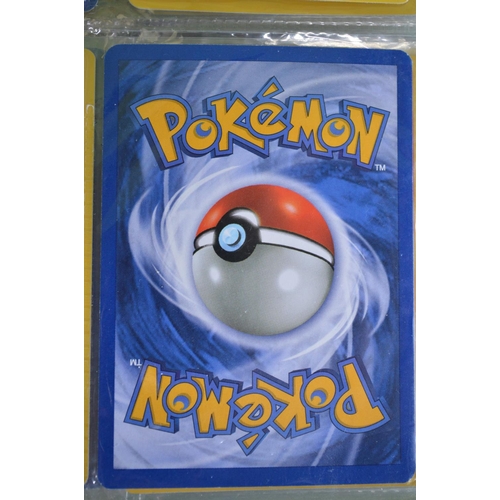 263 - Pokemon trading card game folder containing over 300 trading cards, many in multiples of same cards ... 