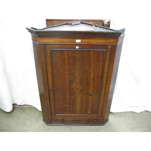 379 - Inlaid oak corner cupboard - 34