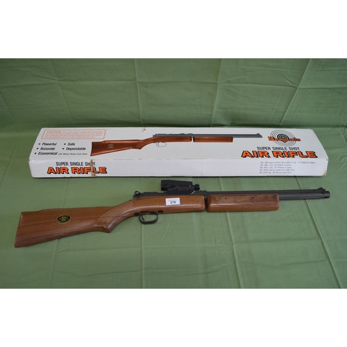 278 - Benjamin Air Rifle Co. .22 cal single shot air rifle in box