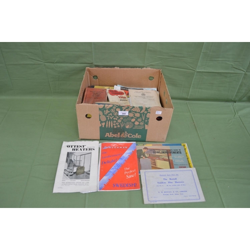 280 - Box of mixed ephemera to include The Practical Householder Guide To Home Improvements