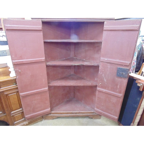 471 - Mahogany corner cupboard - 42.25