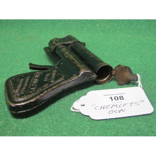 108 - Unusual Chemlets hand gun for firing fuel additive tablets into the fuel tank.  Handle embossed Add ... 