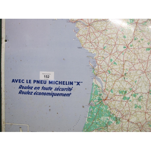 152 - 1967 French Michelin tin detailed map of France featuring the Bibendum - 31.5