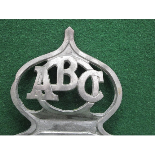 186 - Aluminium makers plaque for ABC Garage, Park Lines, Tottenham N15 - 14.25