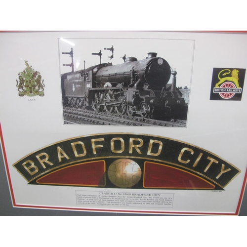 205 - Montage for LNER Class 17 'Footballer' 4-6-0 tender engine No. 61668 Bradford City, 1937-1960 includ... 