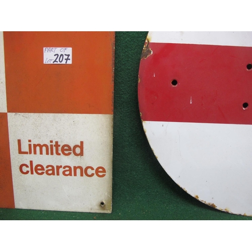 207 - Aluminium Warning Limited Clearance sign - 11.75