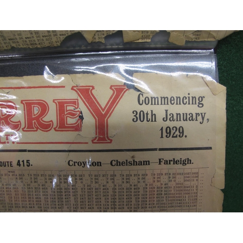 208 - 1929 East Surrey Traction Co Ltd Southern Area timetable billboard poster - 18