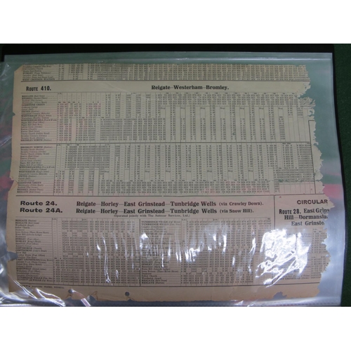 208 - 1929 East Surrey Traction Co Ltd Southern Area timetable billboard poster - 18