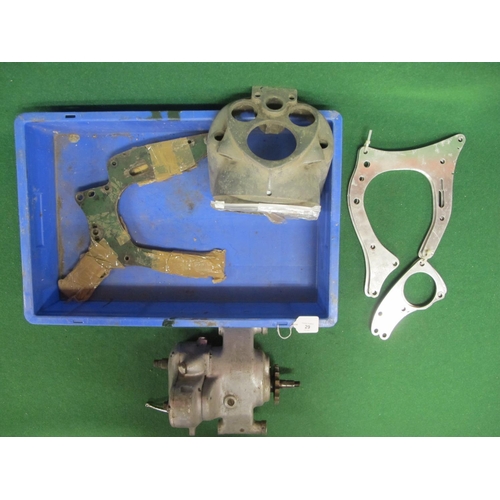 29 - Royal Enfield Casquette headlamp mounting and (possibly) a four speed gearbox, believed to be pair o... 