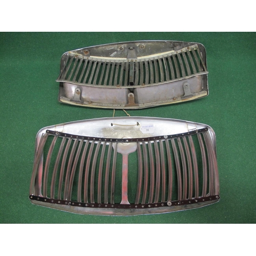 36 - Two second hand chromed MG radiator grills for MGA MkI 1500 and MkII 1600