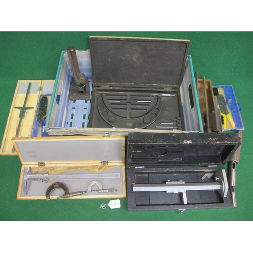 37 - Crate of mostly boxed engineers tools to comprise: Moore & Wright 6