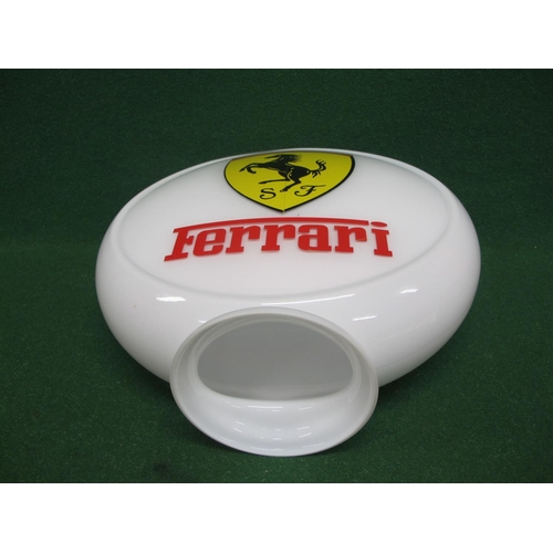 38 - Novelty/reproduction circular white glass globe for Ferrari featuring the Prancing Horse - 16