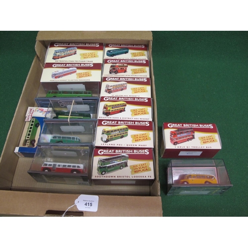 415 - Fifteen boxed diecast model buses from OOC, GBB and Lledo for Southdown, Brighton & Hove, LT etc and... 