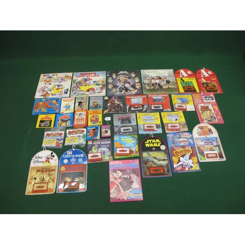 416 - Quantity of 1970's/1980's Read-along books and cassettes for Walt Disney, The A Team, Star Wars, ET,... 