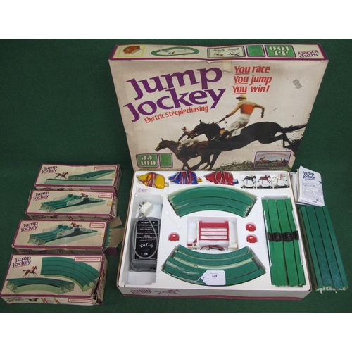 539 - Boxed with transformer Minimodels-Triang Ltd Jump Jockey electric steeplechasing game with four boxe... 